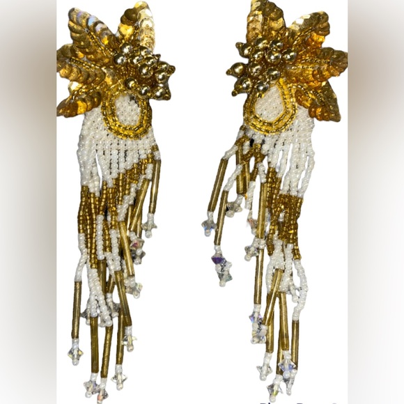 Jewelry Vintage Beaded Tassel Clip On Earrings Poshmark